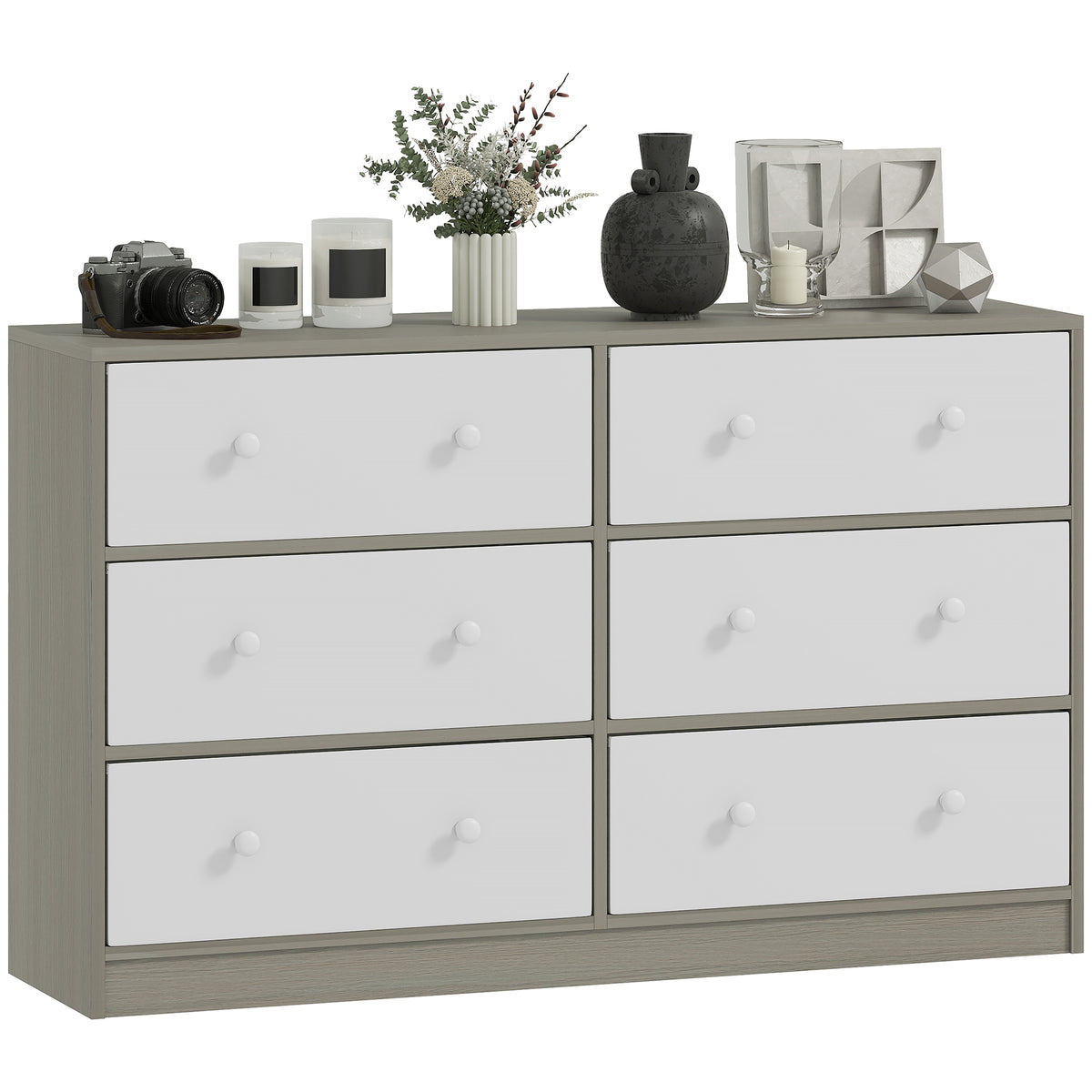 Chest Of Drawers, 6 Drawer Dresser For Bedroom | White