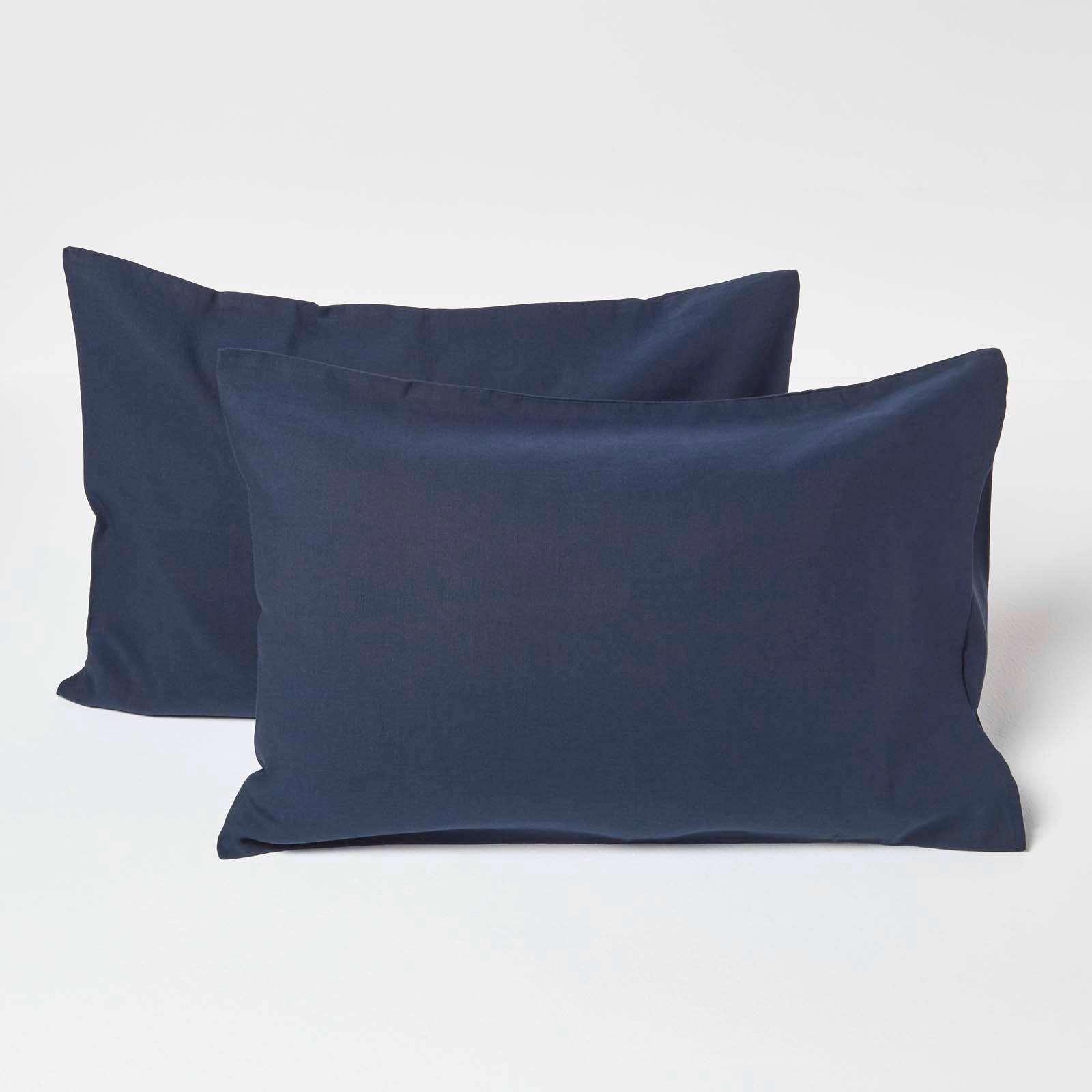 Linen Kid's Pillowcases, Pack Of 2 | 40 x 60cm | Navy Blue