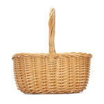 Wicker Shopping Basket Buff Willow Oval Shopper | Brown