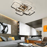 Contemporary Led Energy-efficient Light-adjusted Semi Flush Ceiling Light | Black