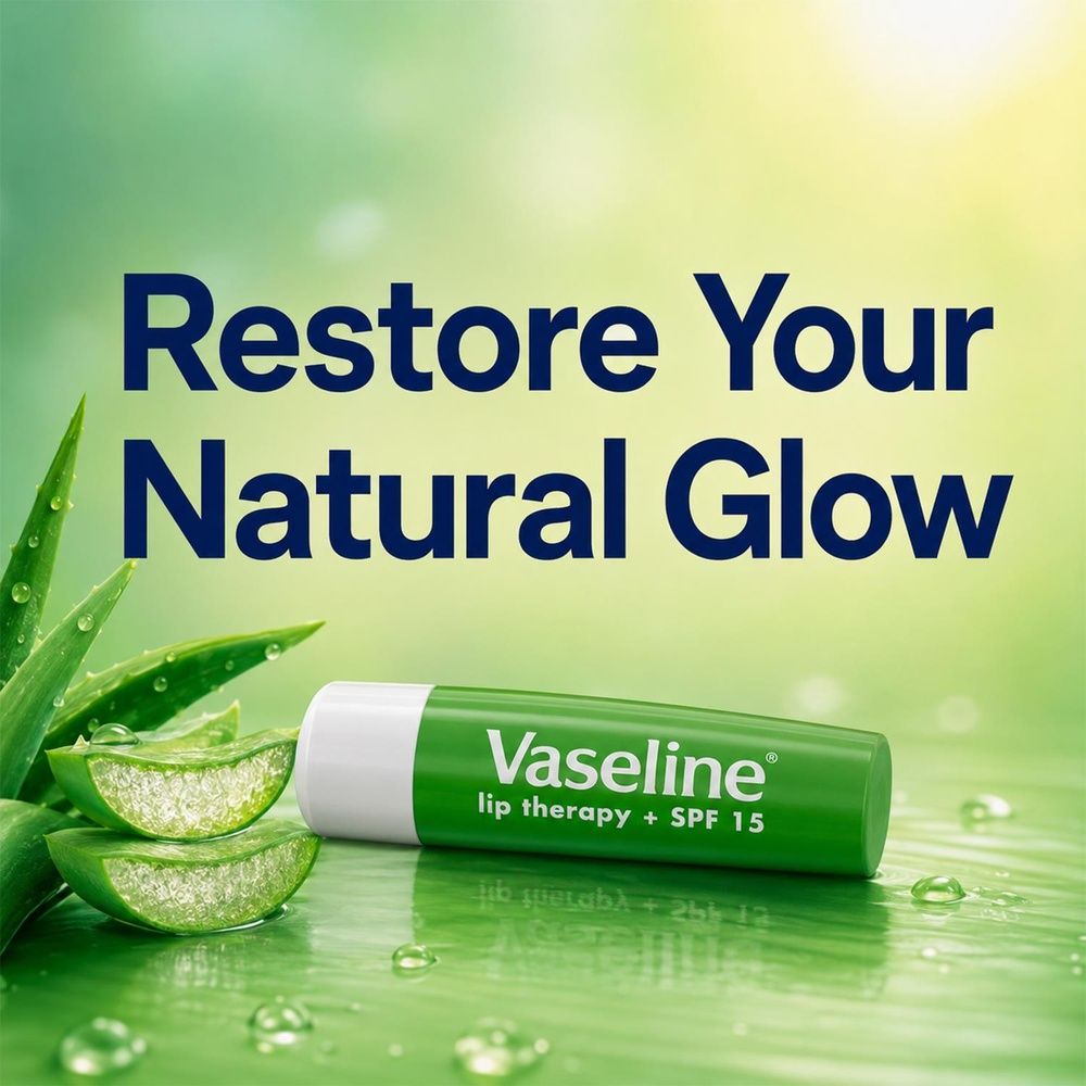 Lip Therapy With Petroleum Jelly Balm Sticks, Aloe Vera 4g | Set of 8