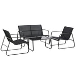 4 Piece Garden Furniture Set W/ Chairs & Table