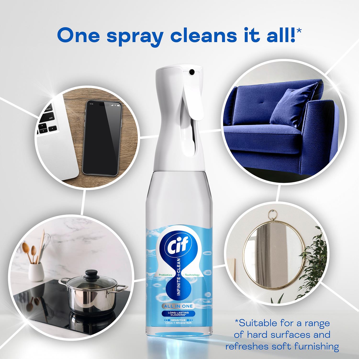 Infinite Clean All In One Cleaner Spray, Lotus Mineral 6 Pk Of 590ml