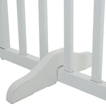 Foldable Freestanding 3/4-panel Pet Gate, Indoor Safety Barrier For Doorways, Halls & Staircases | Small | White