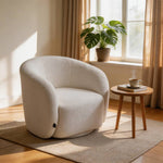 Swivel Tub Chair Upholstered Single Sofa