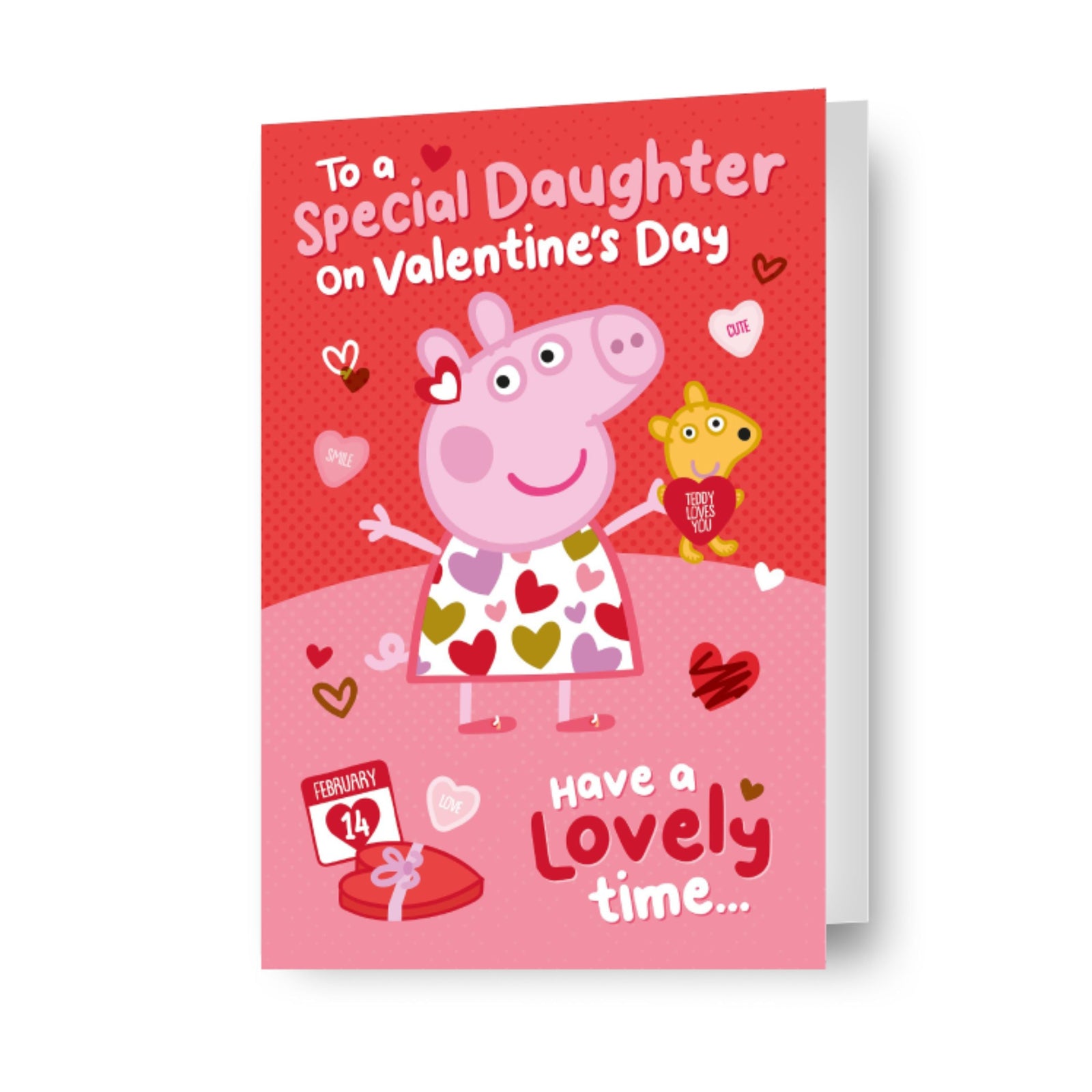Peppa Pig Special Daughter' Valentine's Day Card Official Product