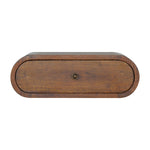 Solid Wood Wall Mounted Round Chestnut Bedside