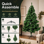Santaco Christmas Tree 2.1m 797 Pvc Tips Metal Base Xmas Decor Indoor Green