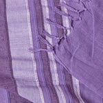 Cotton Morocco Striped Throw | 255cm x 360cm | Mauve