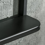Rectangle Wall Mirror With Shelf 70 X 50/86 X 53cm | Medium | Black