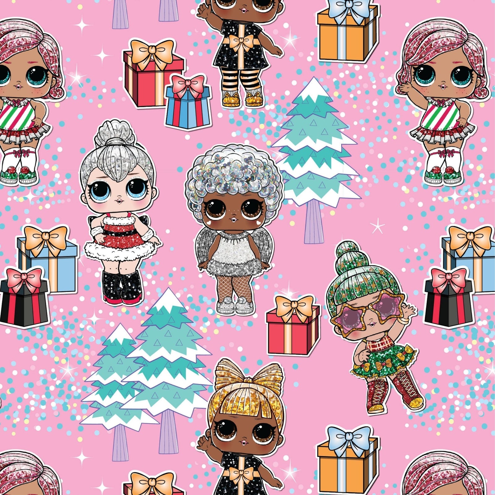 Christmas Wrapping Paper 2 Sheets & 2 Tags
