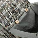 Antique Wash Square Laundry Basket With Grey Sage Lining | Large