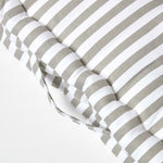 Cotton Thin Striped Floor Cushion | 50cm x 50cm | Light Grey