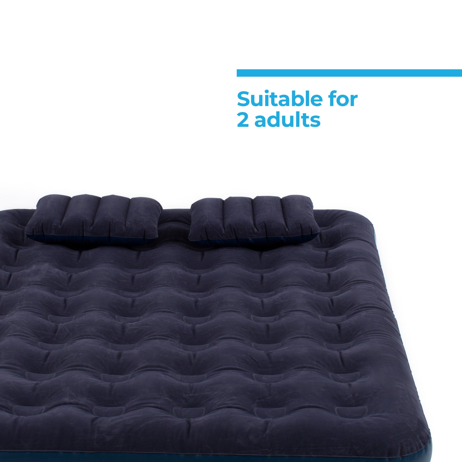 Air Bed With Pillows & Hand Pump