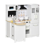 Kids Kitchen Playset W/ Full Accessories - White