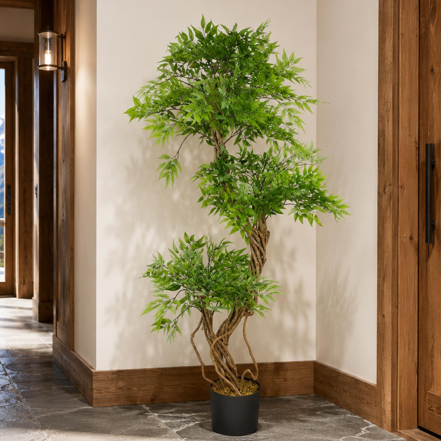 Realistic Artificial Japanese Fruticosa Tree Ficus Tree 140cm
