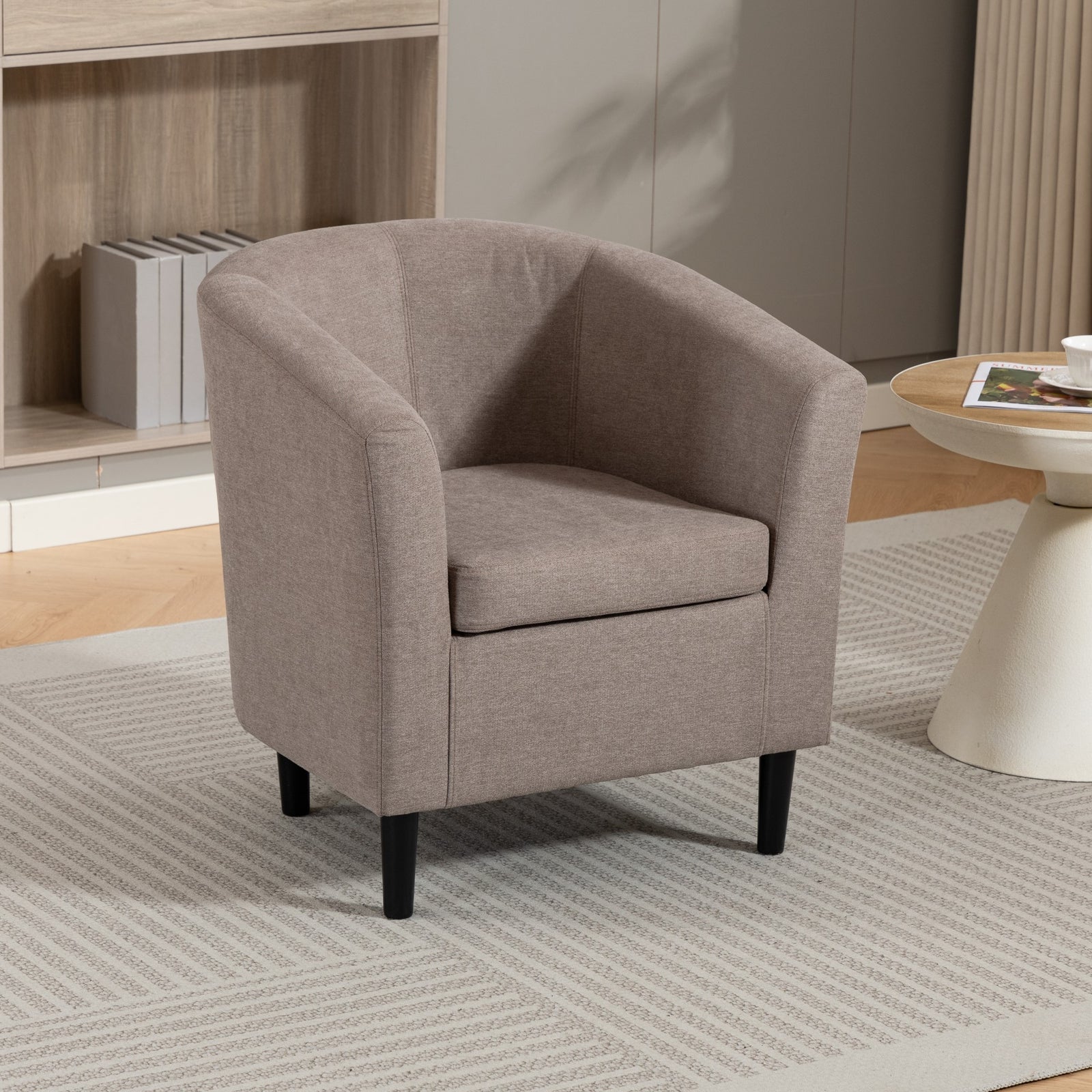 Beulah Fabric Accent Chair | Brown