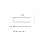 Towel Ring, Silver Gloss, Wall-mounted, 40,3 Cm. Collection The Grid