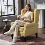 Accent Armchair Home Furniture Retro Tufted Club Wood Fabric | Yellow