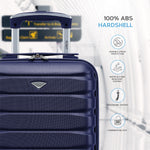 40x30x20cm Cabin Carry-on Suitcase - Lightweight, Durable, 4-wheel Luggage - 100+ Airlines Approved | Cabin | Navy Blue