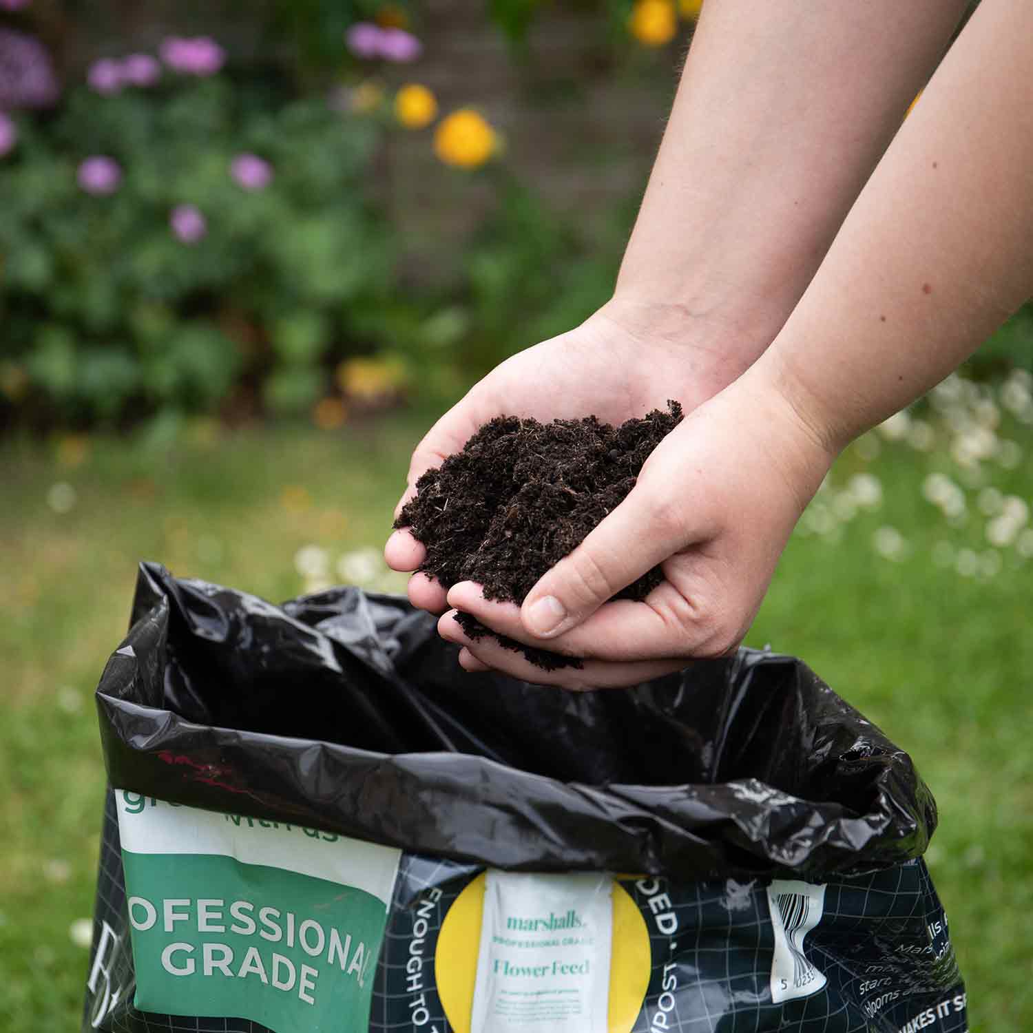 Marshalls Garden Potting & Planting Compost 50l — Peat-reduced (60%) With 6-month Feed - 2 x 50l