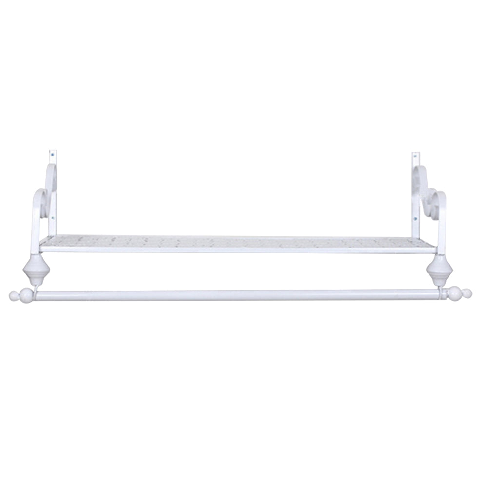 Wall Mounted Metal Clothes Garment Shop Display Rack With Shelf