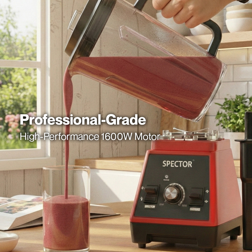 2l Commercial Blender Mixer Food Processor Juicer Smoothie Ice Crush | Red