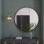 Rei - Round Metal Circle Mirror | 90cm x 90cm | Black