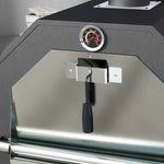 2-in-1 Pizza Oven, 3-tier, Rain Cover, Chimney | Black
