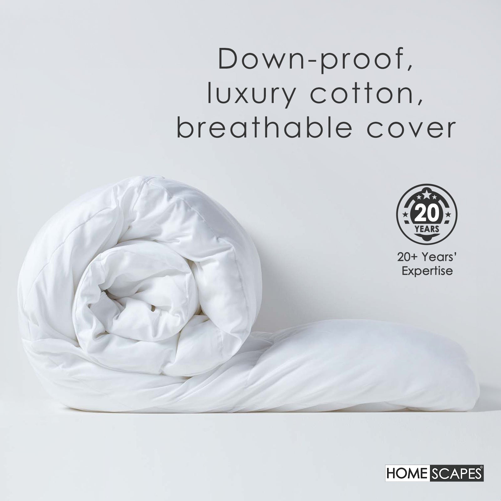 Goose Feather And Down 4.5 Tog Summer Duvet | Super King | White