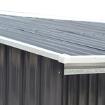 10.83  x 10.3 FT Waterproof Outdoor Metal Shed Garden Storage Tool Shed Apex Roof Double Door With Log Storage Store