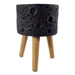 X 24cm Large Lunar Black Planter 35cm