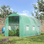 Polytunnel Greenhouse With Zipped Door 4x2m