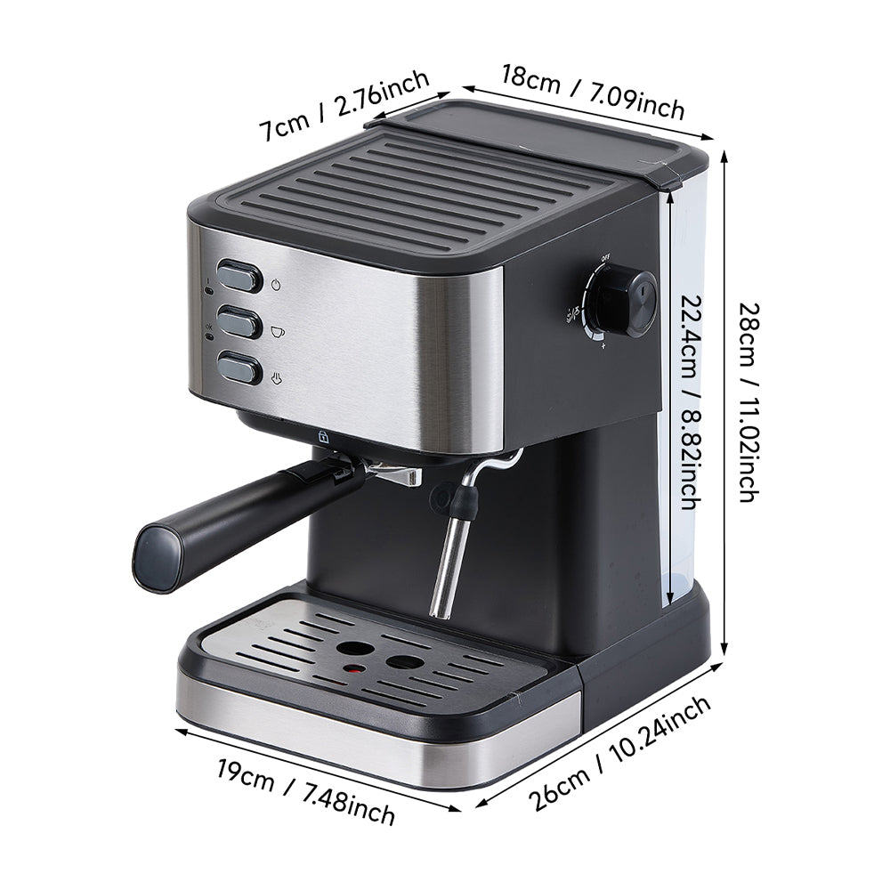 1.5l Espresso Machine With Milk Frother