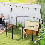 12 Panels Dog Pen, Heavy Duty Puppy Dog Playpen For Large Dogs | 100cm | Black