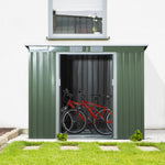 Metal Garden Storage Shed With Double Door And Ventilation | Green