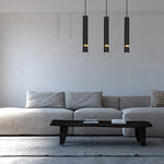 Joker Contemporary Pendant Lamp 3xgu10 Hand Made Cylindrical Style Light | Black & Gold