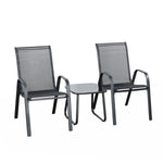 Brooke 5 Piece Black Bistro Set With Foot Stools