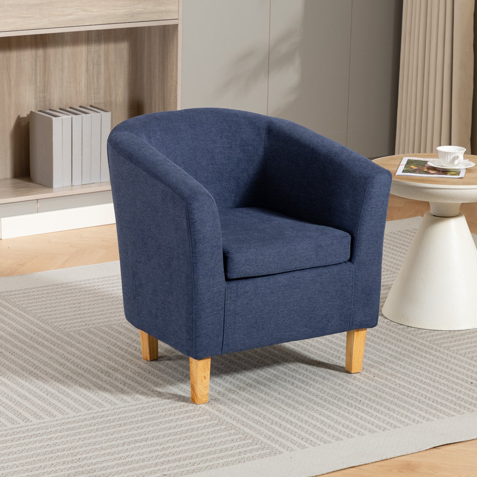 Millie Fabric Accent Chair | Denim Blue