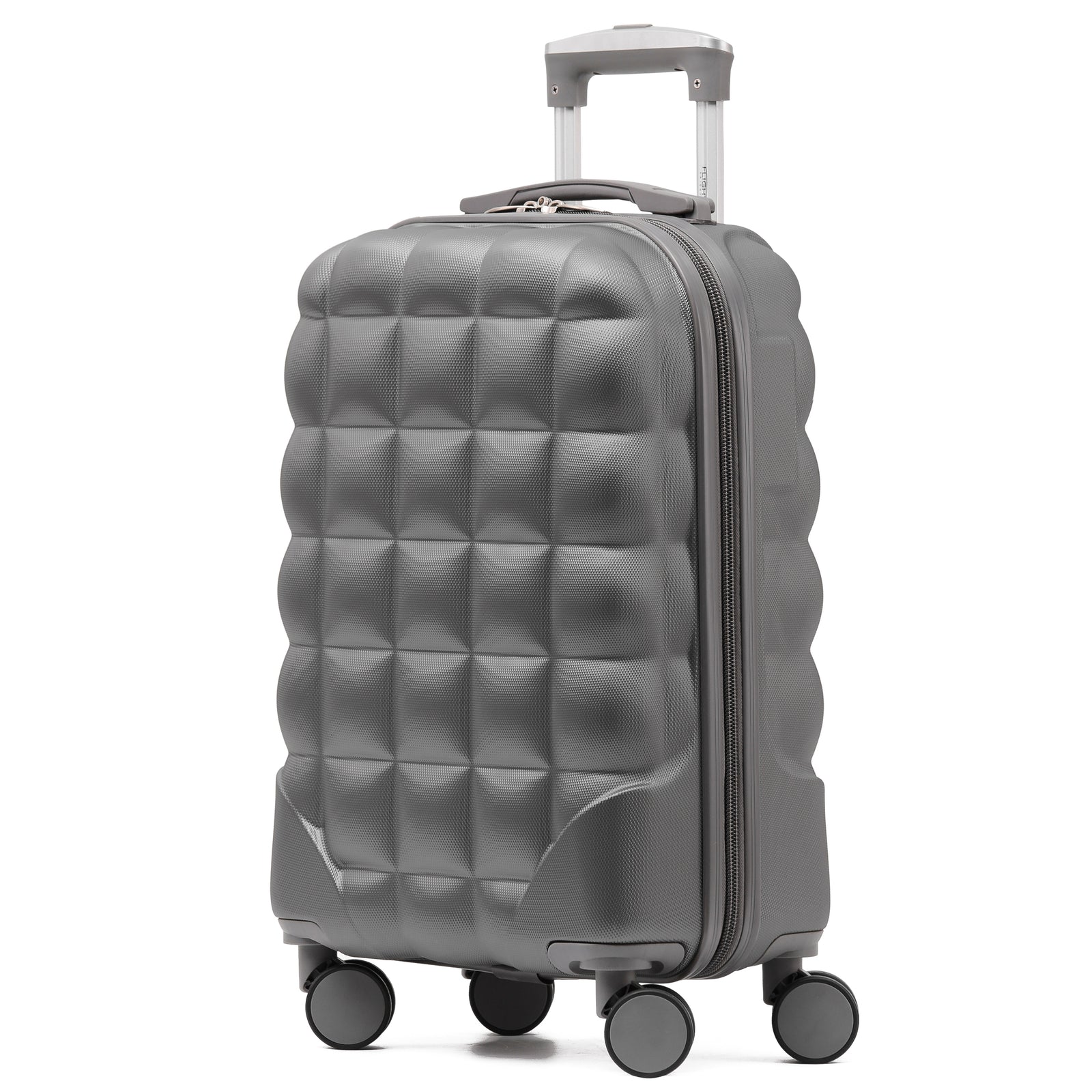 55x35x20cm Hard Case Bubble Carry On Suitcase - 100+ Airline Approved | Cabin | Charcoal