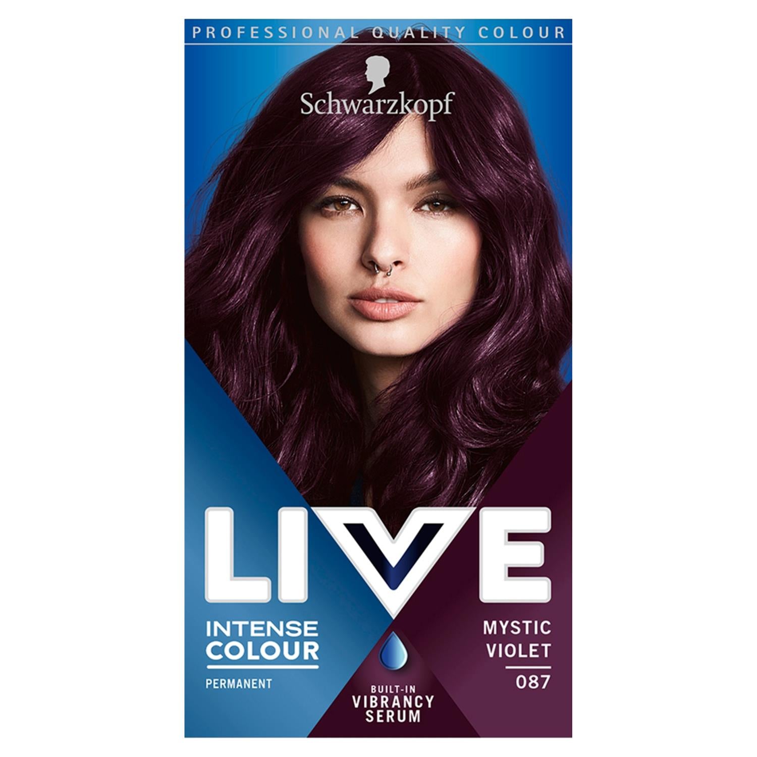 Live Intense Colour Permanent Hair Dye, 087 Mystic Violet