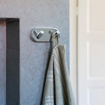 Towel Hooks Wall Mounted Storage Non-rust Brass Core | Double | Polished Chrome