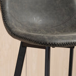 Bar Stools Set Of 2, Bar Chairs With Back And Steel Legs | Grey
