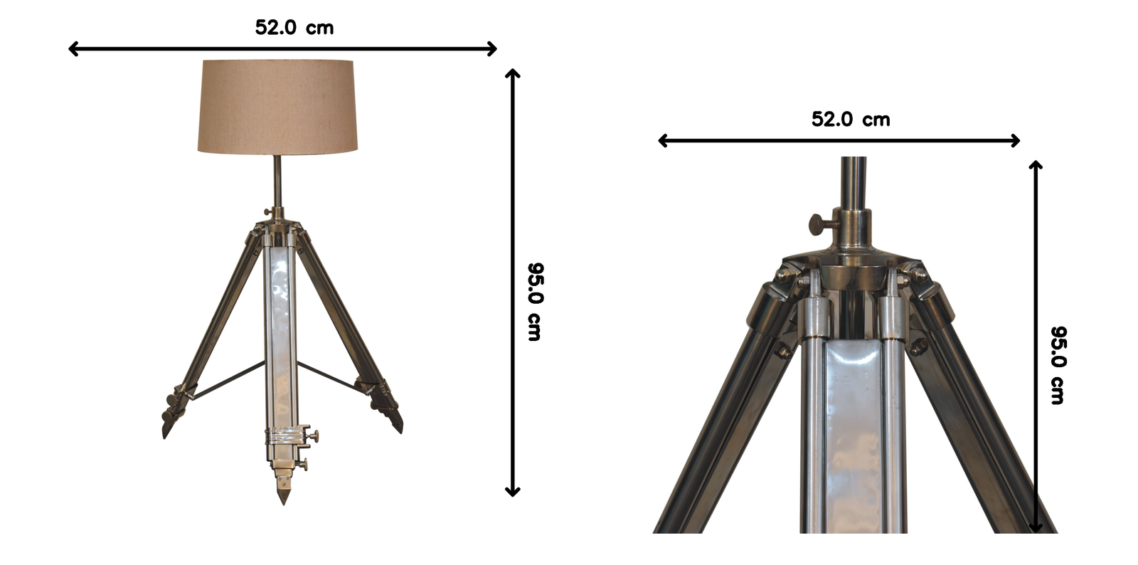 Chrome Tripod Lamp
