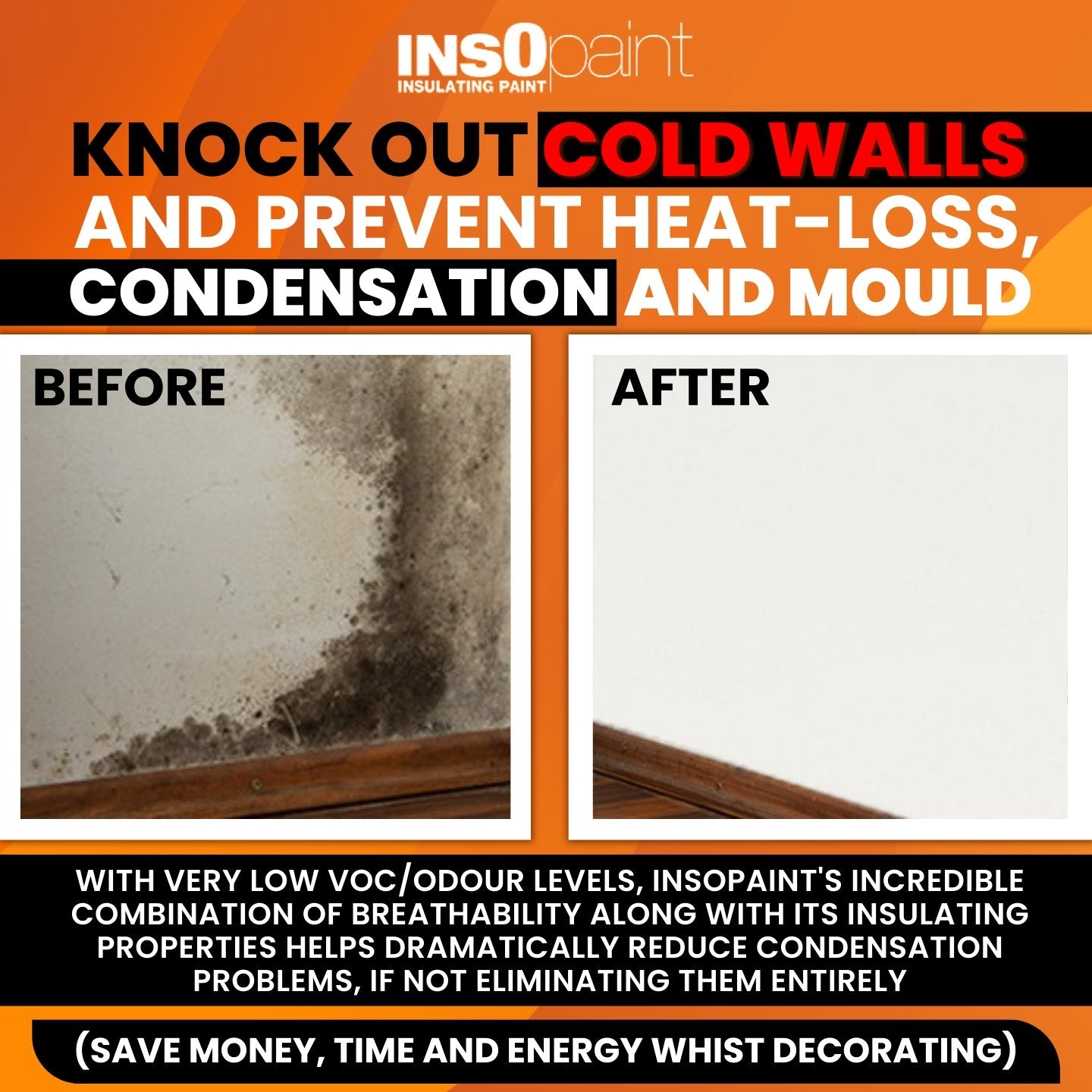 Insopaint Interior Emulsion Paint - Anti Mould, Insulating & Energy Saving For Interior Walls & Ceiling | 5l | Matchstick