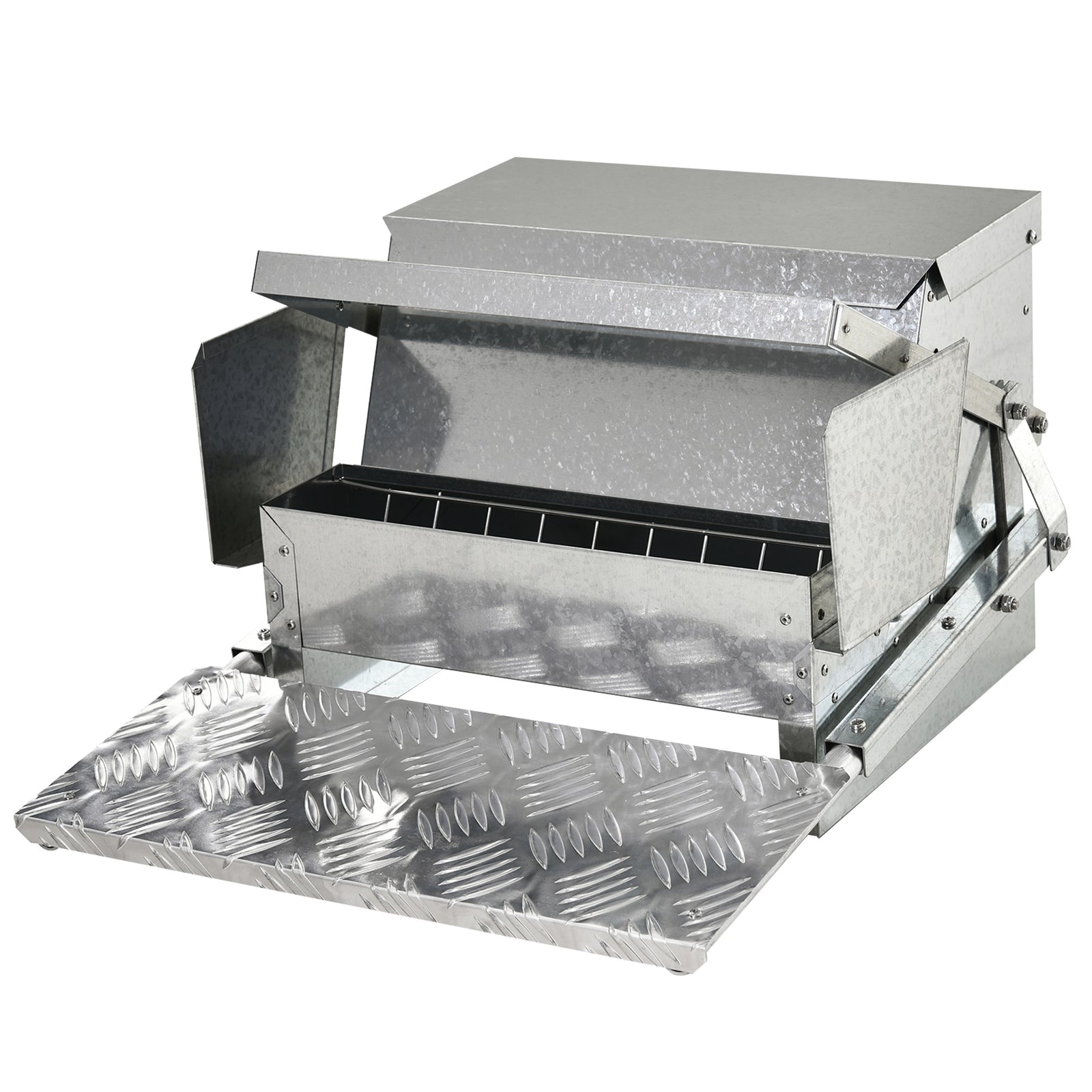 Automatic Chicken Feeder Galvanized Steel Poultry Feeders 11.5kg