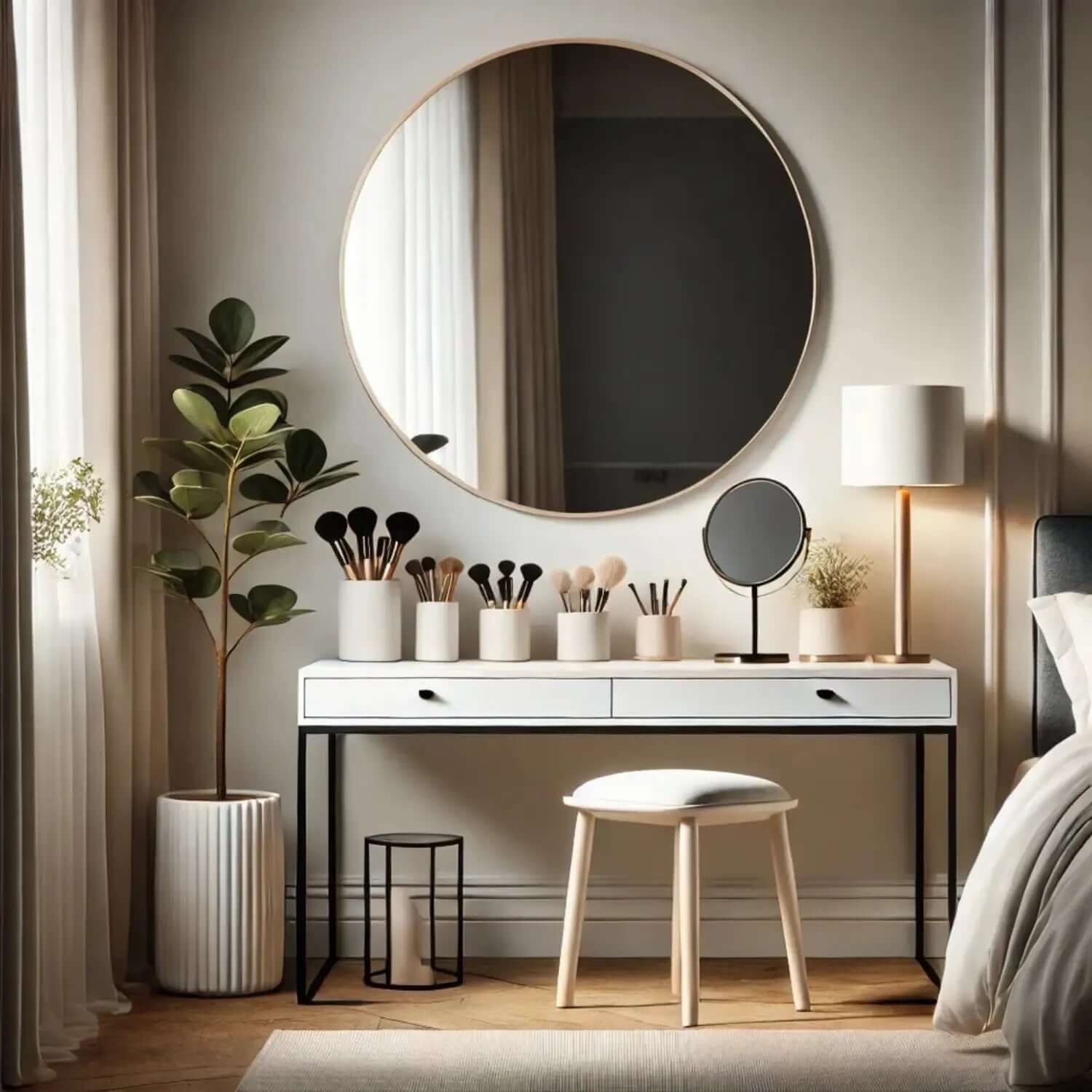 Rei - Round Metal Circle Mirror | 90cm x 90cm | Gold