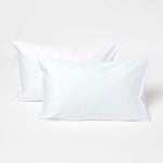 Organic Cotton Kids Pillowcases 400 Thread Count, 2 Pack | 40 x 60cm | White