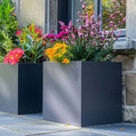 Zinc Galvanised Square Planter | 60cm x 60cm x 60cm | Grey
