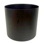 Modern Metal Planter 18cm Smooth Black